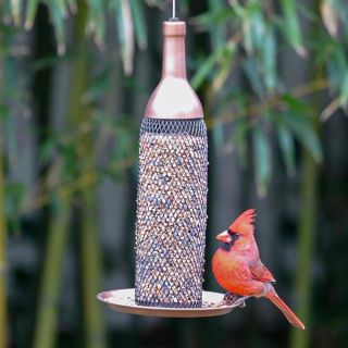 Wine Bottle Copper Bird Feeder Thumbnail